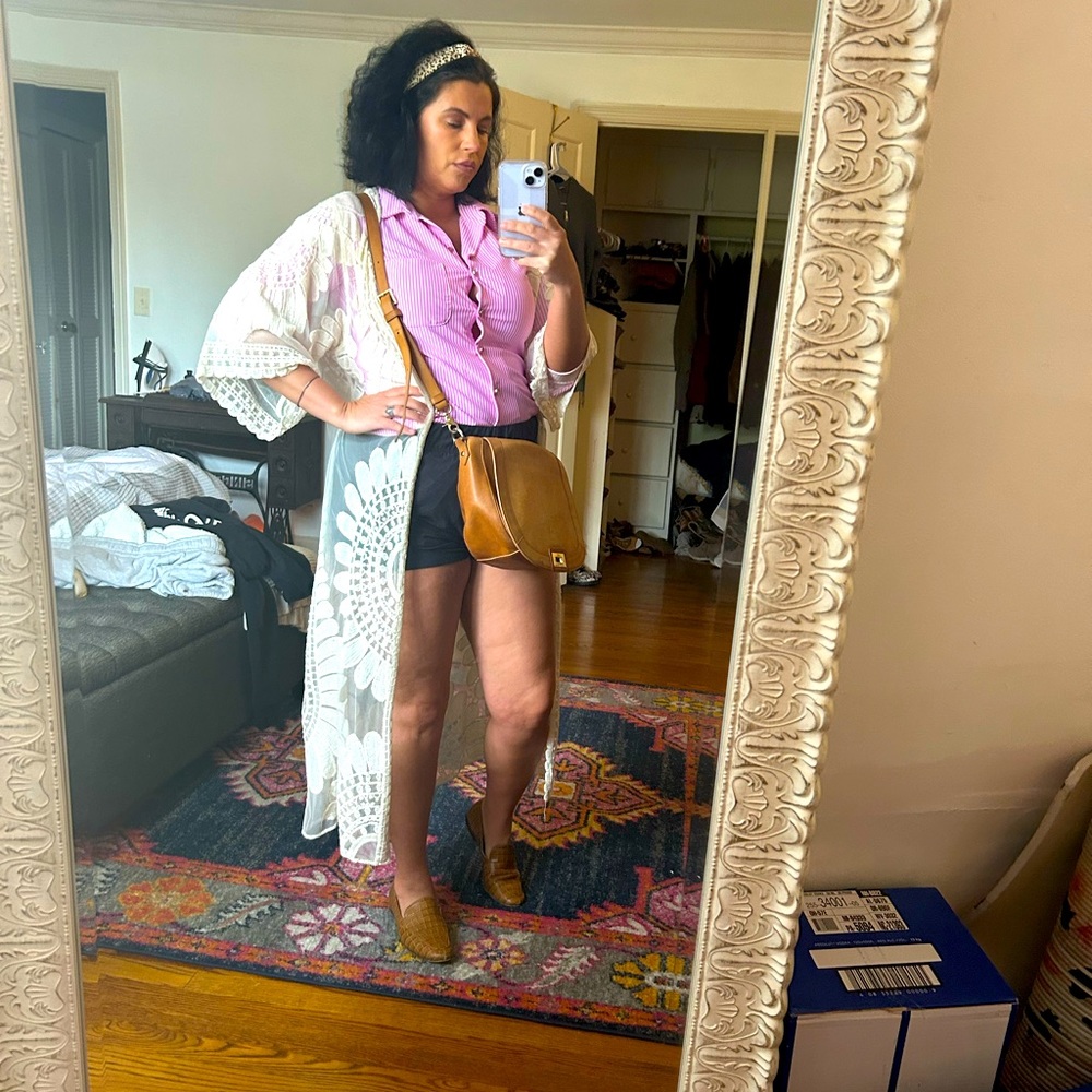 Off white lace kimono